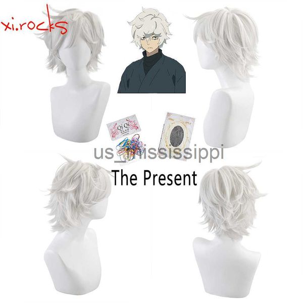 Cosplay Wigs XI Rocks 3839 Аниме Джигоку Раку ведущий актер белый косплей для взрослых костюмы вечеринки Хэллоуин x0901