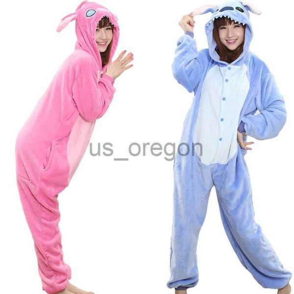 abbigliamento per la casa Animal Stitch Kigurumi Unicorn Tutina Adulti Adolescenti Donne Pigiama Divertente Flanella Calda Morbida Complessiva Onepiece Night Home Jumpsuit x0902