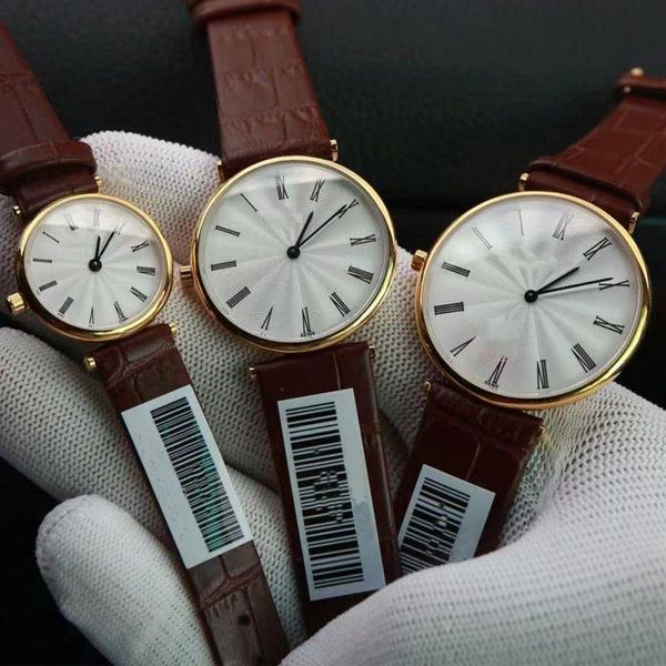 33mm Armband Luxe Movement De Uhr Leder 38mm Herren Saphir Optional Design Uhren Montre 24mm Quarzuhr Gold Xbrfw