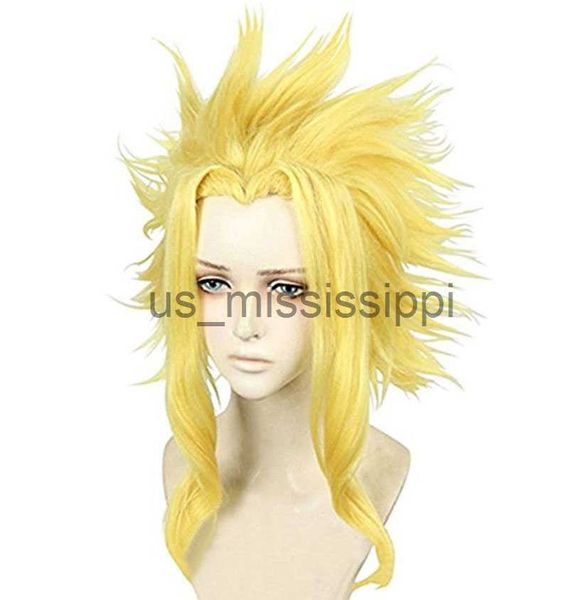 Parrucche Cosplay Anime My Hero Academia All Might Parrucca Cosplay Yagi Toshinori Boku no Hero Academia Parrucche Cosplay Protezione della parrucca x0901