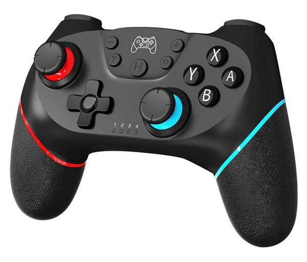 Игровые контроллеры Joysticks Беспроводной контроллер для Pro USB-видеоигр джойстик Gamepad Регулируемый турбо с 6-осевой вибрацией для коммутатора/ПК HKD230901