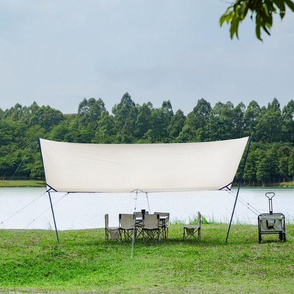 Mobília de acampamento ao ar livre toldos à prova dwaterproof água sun sombra vela canopi para acampamento lona toldo retângulo piscina sun-shelter pára-sol