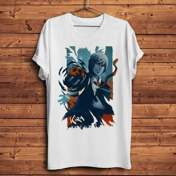 Camisetas para hombre Death Kira y L Lawliet, divertida camiseta de Anime para hombre, camiseta transpirable de manga corta, ropa de calle, camiseta Unisex