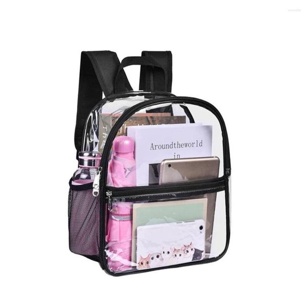 Rucksack, robust, transparent, durchsichtig, PVC-Tasche, für Fitnessstudio, Konzerte, Sportreisen