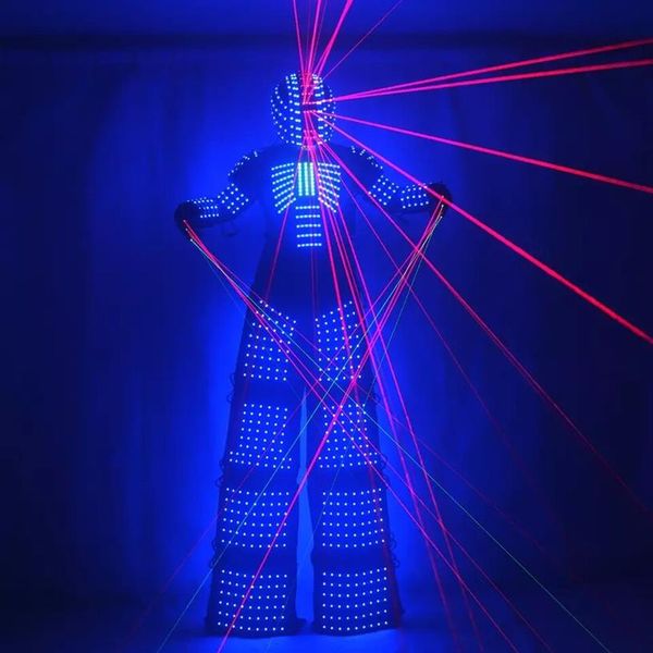 Traje de LED a laser para roupas com luz de LED ternos de robô LED david robot309u