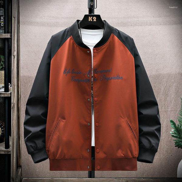 Herrenjacken Männer Frühling Herbst Baseball Kleidung Patchwork bestickte Jacke Vintage High Street Mantel leicht atmungsaktiv lässig Paar