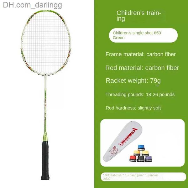 Racchette da badminton bambini bambini Luce Kawasaki Racchetta da badminton victor racket junior happy kids Q230901