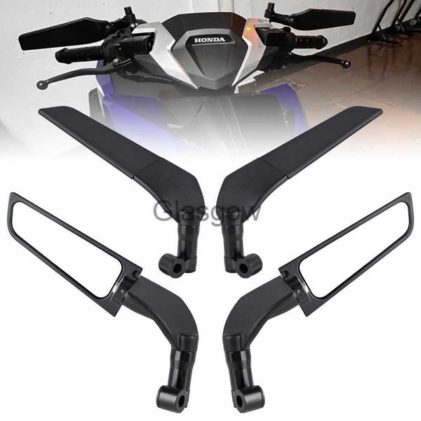 Espelhos de motocicleta Universal Motocicleta Espelhos Retrovisores Vento Asa Ajustável Espelhos Laterais Rotativos para Ducati DiavelMultistrada Yamaha Honda X0901