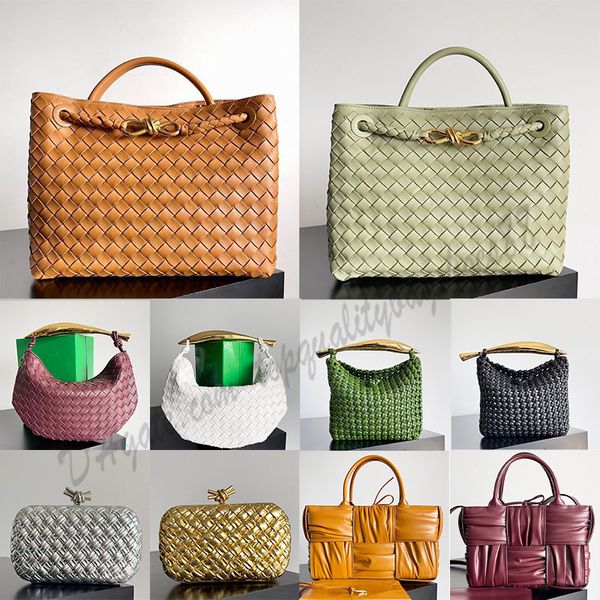 Andiamo Tote Bags Nó Alça Bolsa de Ombro intreccio couro Tecelagem Bolsa Crossbody Bolsas de Axilas Moda Feminina Bolsas de Embreagem Bolsas de Noite