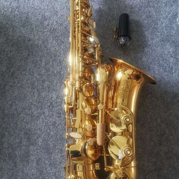 High-end E-flat saxofone alto INTLAS-7100 instrumento musical de latão dourado lacado com acessórios frete grátis