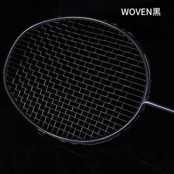 Badminton Rackets Badminton Racket Full Carbon Ultra-Light Fiber de Carbono Tecido Pano de Carbono High-De Lobo Tecido Pequeno Black Racket