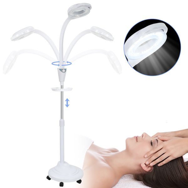 Masseur de visage LED lumière froide Salon de beauté loupe Pon Instrument lampadaire spécial pour manucure cils et tatouage 230831