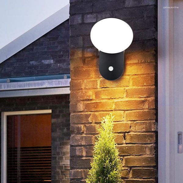 Lampada da parete a LED per esterni, impermeabile, cortile, tavolo esterno, balcone, porta super luminosa a induzione