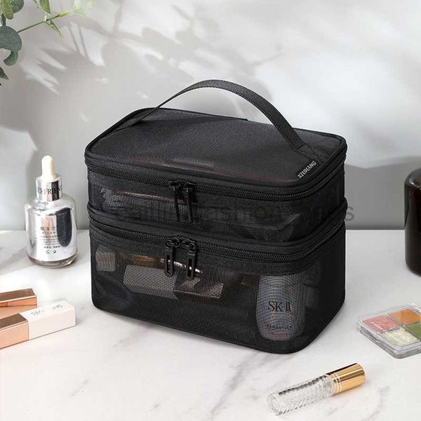 Totes Borsa per il trucco da donna in rete trasparente adatta per e set da toilette organizzatore di vendite di viaggi di successo caitlin_fashion_ bags