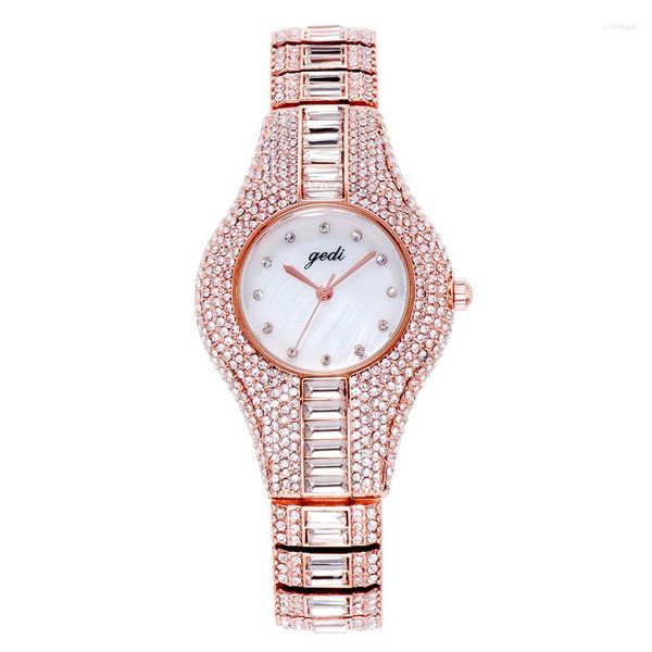 Relógios de pulso feminino relógios completo strass cristal original senhoras relógio de pulso presente relógio relogio feminino montre femme