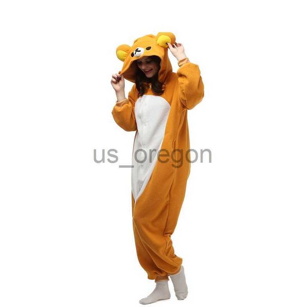 Startseite Kleidung Unisex Erwachsene Relax Bear Onesie Tier Cosplay Kostüm One Piece Pyjamas Kigurumi Kostüm Cartoon Pyjamas Onesie Kostüm Requisiten x0902