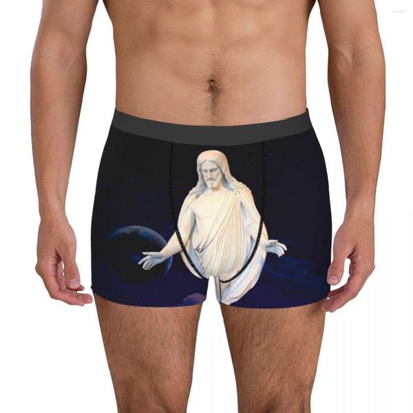 Mutande The Christus Boxer da uomo Pantaloncini da uomo Cartoon Anime Mutandine divertenti Biancheria intima morbida per