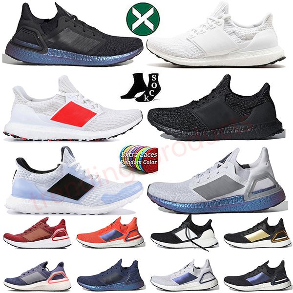 Corredor Ultraboosts 20 UB Homens Casual Running Shoes Treinadores 6.0 4.0 5.0 Ultra Core Triplo Preto Branco Solar Azul Tênis Metálico Tecnologia Indigo Dash Cinza Designer Sapatilhas