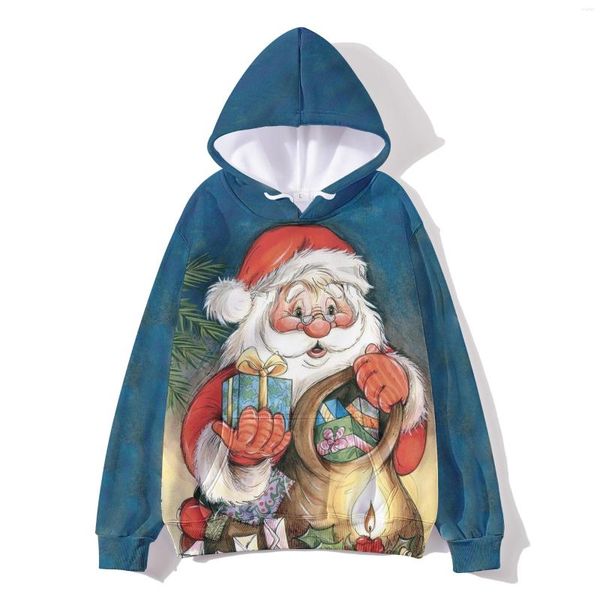 Erkek Hoodies Erkek Giysileri Moda Noel Noel Baba Kardan Satın Maddeler Kırınma Takipleri Kadın Hoodie Kids Sweatshirts 3D Baskı Kapşonlu