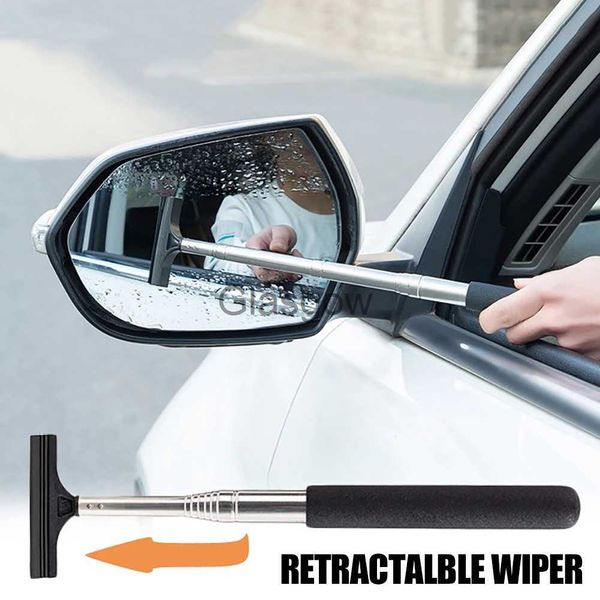 Scheibenwischer Auto Rückspiegel Wischer Teleskop Auto Spiegel Rakel Reiniger 98 cm Lange Griff Auto Reinigung Werkzeug Spiegel Glas nebel Reiniger x0901