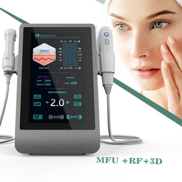 Новый стиль с двойным золотом MFU+RF Skin Ofjuventation 3D MFU RF Machine Удаление морщин