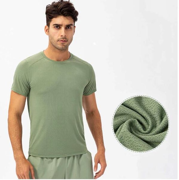 LU LU LEMONS Outfit Laufende Yoga-Shirts Kompressions-Sportstrumpfhosen Fiess Gym Soccer Man Jersey Sportswear Quick Dry Sport T-Top JLPV Wear