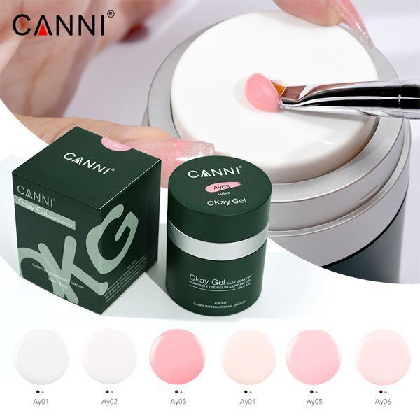 Nail Polish Canni Okay Gel Chegadas 30g Extensão 6 Cores Bomba de Ar Design Fácil Soak Off UV LED Manicure Função Escultura 230831