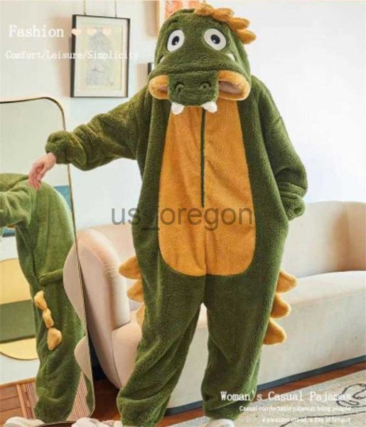 Casa Roupas Kigurumi Adulto Crocodilo Cosplay Traje Halloween Animal Onesies Unissex Cartoon Pijama Festa Para Feminino Masculino X0902