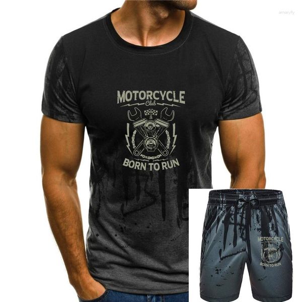 Tute da uomo T-shirt retrò alla moda da uomo in cotone personalizzato Servizio di riparazione moto T-shirt manica corta per correre Tee Rider Club Graphic