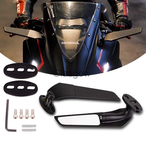Espelhos de motocicleta para suzuki gsxr 1000 750 600 gsx650f gsxr espelhos de motocicleta modificado asa de vento girando espelho retrovisor moto x0901