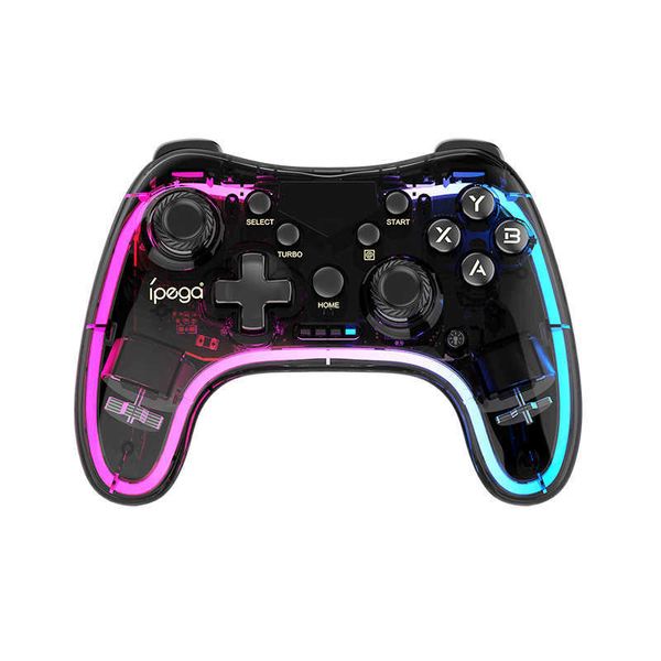 Игровые контроллеры джойстики Bluetooth Game Controller RGB красочная прозрачность Gamepad для iOS MFI Games Android Smart Phone HKD230831