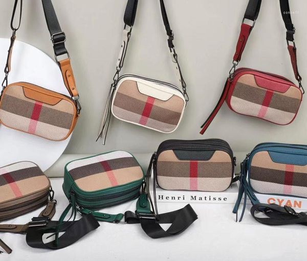 Omuz çantaları gerçek deri moda çantası kadınlar lüks crossbody Messebger tuval marka tasarımcı çanta kare siyah