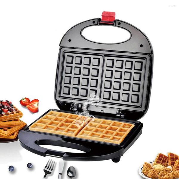 Fabricantes de pão torradeira elétrica sanduíche 750w máquina de café da manhã antiaderente revestido grill waffle ferro multifuncional fabricante