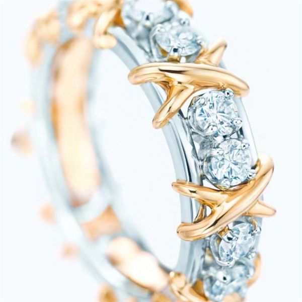 Ring Designer-Armband Designer-Halskette Designer-Ohrringe Mode edel elegant glänzend zwei Farben Dekorationen Geschenk für Frauen