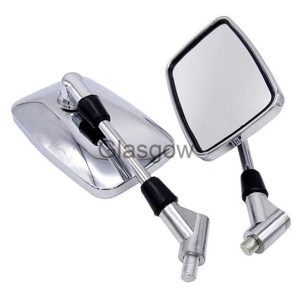 Espelhos de motocicleta 1 par 10mm universal motocicleta espelho retrovisor alça barra espelhos laterais para harley honda suzuki yamaha kawasaki chopper x0901