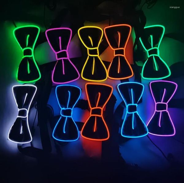 Festa Favor 20pcs LED Light Up Bowtie Ajustável Laço Luminoso para Brilhante Concerto Bar Aniversário Festival Presente Neon Adereços