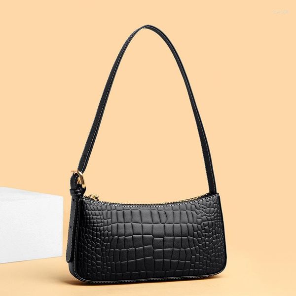 Вечерние сумки подлинная кожаная роскошная крокодиловая паттерная сумочка женщин в брендах брендов в плечах дизайнер