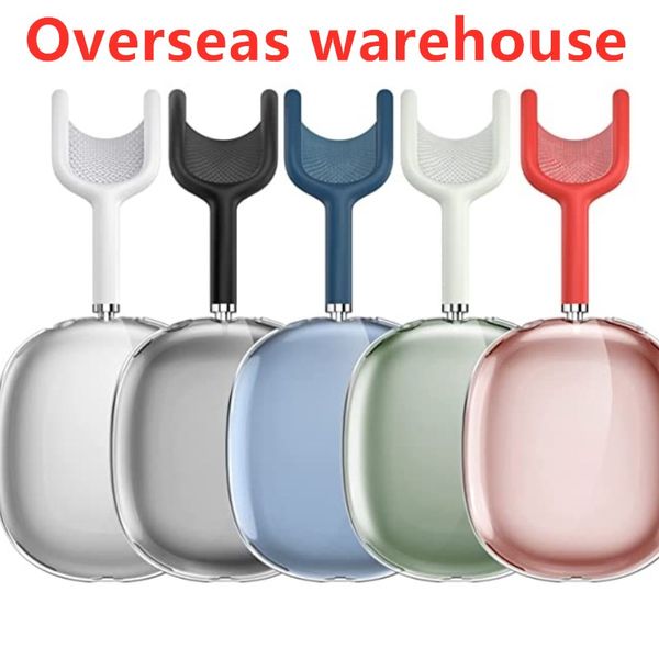 Per accessori per cuffie Airpods Max Auricolari Guscio in TPU trasparente Custodia protettiva impermeabile in silicone solido Custodie per cuffie AirPods Maxs