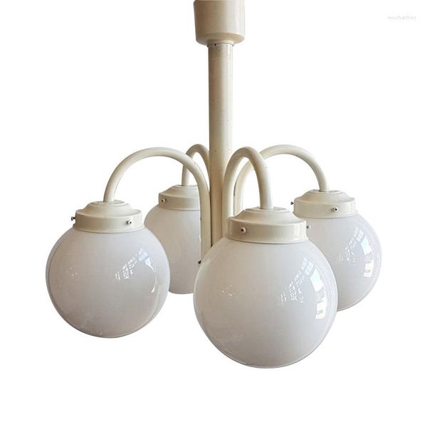 Lampade a sospensione Lampadario a sfera beige Nordico retrò Soggiorno Camera da letto Studio Guardaroba