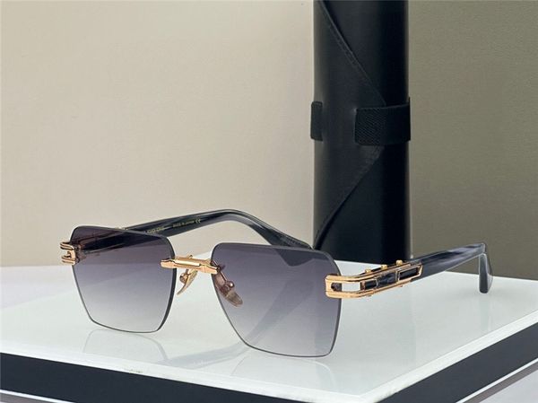 Novos óculos de sol de design de moda Mate Mate Evo One Rimless Square Lens Japanese Made Made Masterpiece Popular e Simple