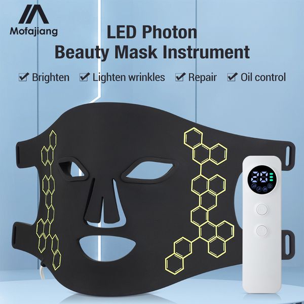 Massaggiatore viso LED Pon Maschera di bellezza Strumento elettronico IPL Ringiovanimento Schiarisce le linee sottili Illumina il tono della pelle Riparazione Cura 230831