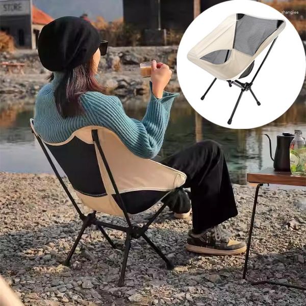 Mobili da campeggio Tenda da campeggio all'aperto Forniture per sedie Pesca Sgabello portatile turistico ultraleggero Sedie da viaggio rilassanti pieghevoli Spiaggia