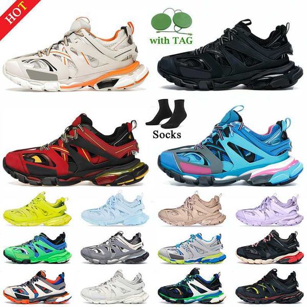 Track designer sneakers Moda 3 Sapatos Casuais Triple S 3.0 Plataforma Tênis Preto Branco Verde Rosa Azul Escuro Cool Cinza Cimento Bege Arco-íris Sombra EUR35-45