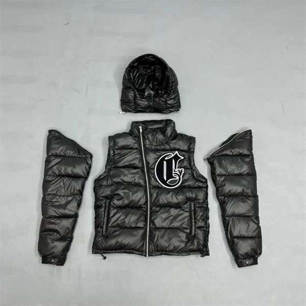 Inverno giù per corvidae giacca cappotto staccabile indossare le giacche di calore ricami originali più alto di qualità S-XL 6 s