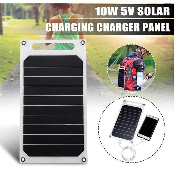 5V 10W DIY Solar Panel Slim Licht USB Ladegerät Lade Tragbare Power Bank Pad Universal Für Telefon Beleuchtung auto Charger270h