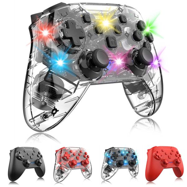 Controladores de jogo Joysticks Controlador Bluetooth sem fio com função de despertar sem NFC para Switch / PC Windows Joystick Gamepad Lag-Free Gamepad HKD230831