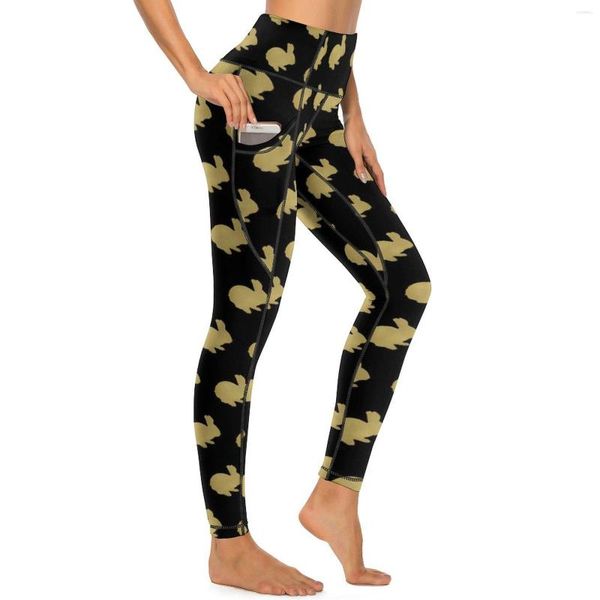 Leggings da donna Silhouette Pantaloni da yoga Sexy simpatici animali personalizzati Push Up Leggins fitness Collant sportivi elasticizzati novità da donna