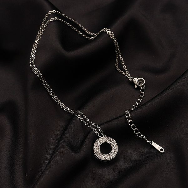Пара подвесных ожерельях конструкции дизайнерские ювелирные украшения круглое золото серебряное ожерелье для женщин подарок популярный модный ювелирный бренд красивый
