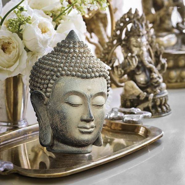 Декоративные фигурки тайская ретро смола Будда Декор Скульптура гостиная Магазин Вилла Управление Украшением Буддийская статуя дзен Статуя