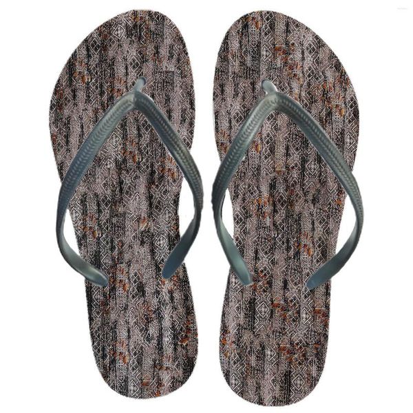 Terlik Hawaii Çiçekler 3dcustom Desen Flip Flops Sandles Kadınlar için Wo Man Clappers Kadın Lüks Tasarımcı Ayakkabı 2023